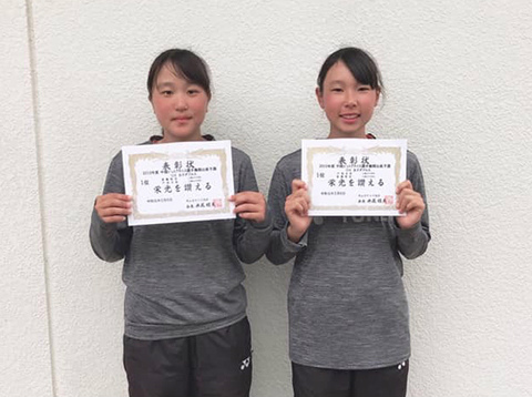 戸坂文音、黒瀧桜花（山陽女子中）