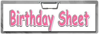 Birthday Sheet
